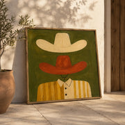 Vintage Americana Art | Dual Cowboy Hats
