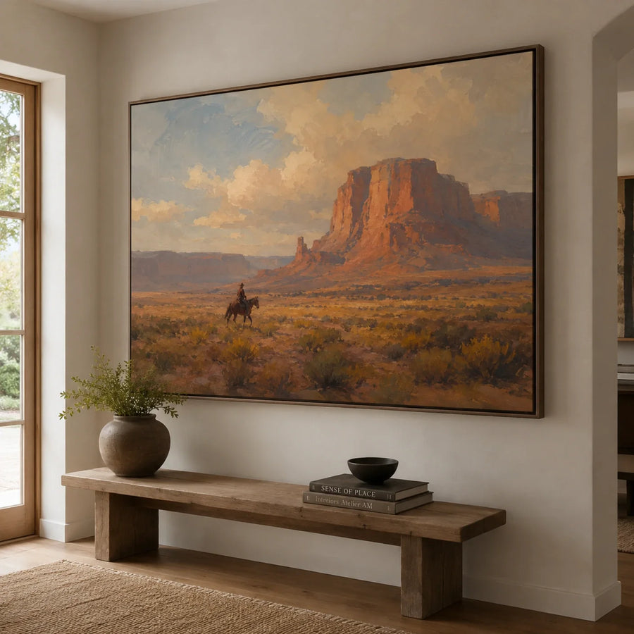 Vintage Americana Art | Beneath the Patience of Red Stone