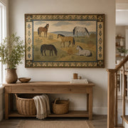 Vintage Americana Art |  Hilltop Horses