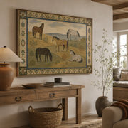 Vintage Americana Art |  Hilltop Horses