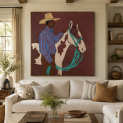 Vintage Americana Art | Horse & Herder