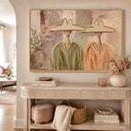 Vintage Americana Art | Neutral Hat Companions