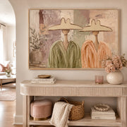Vintage Americana Art | Neutral Hat Companions