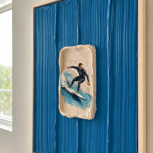 3D textured Art | Blue Aperture