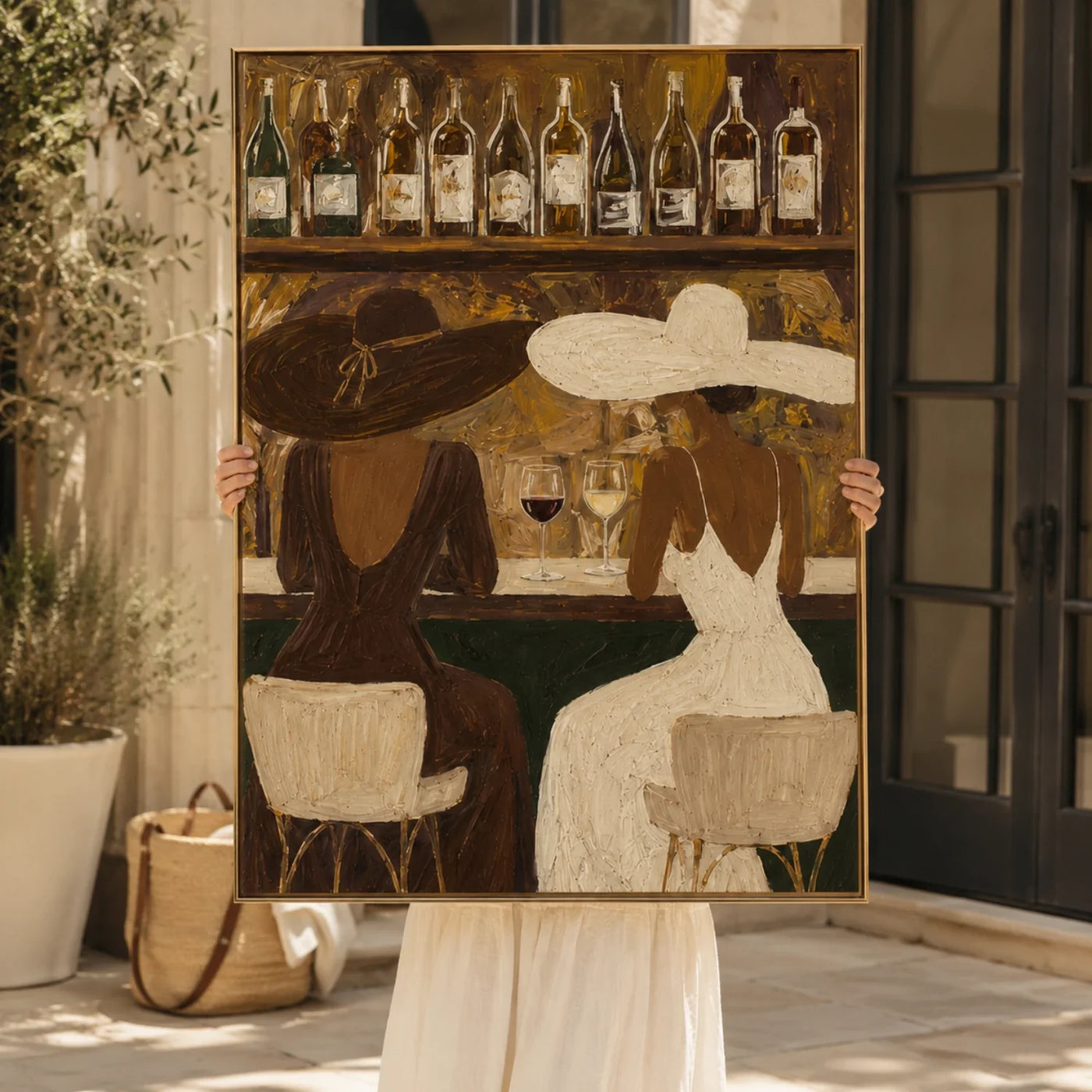 Vintage Americana Art | Bar Hat Duet