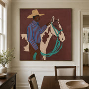 Vintage Americana Art | Horse & Herder