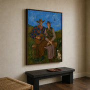 Vintage Americana Art | Prairie Guitar Duet