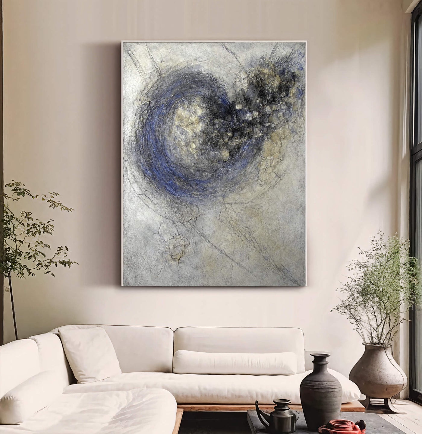 3D-Textured Art | Swirling Blue Core