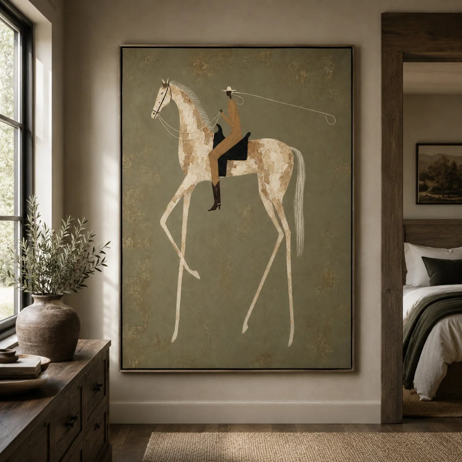 Vintage Americana Art | Pale Gallop