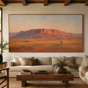 Vintage Americana Art | The Last Rider Beneath the Mesa