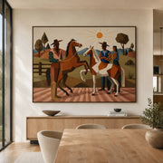 Vintage Americana Art | Valley Cowboy Noon
