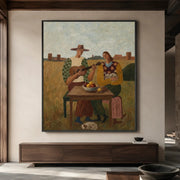 Vintage Americana Art | Prairie Folk Guitar Serenade