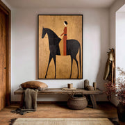 Vintage Americana Art | Crimson Elegance