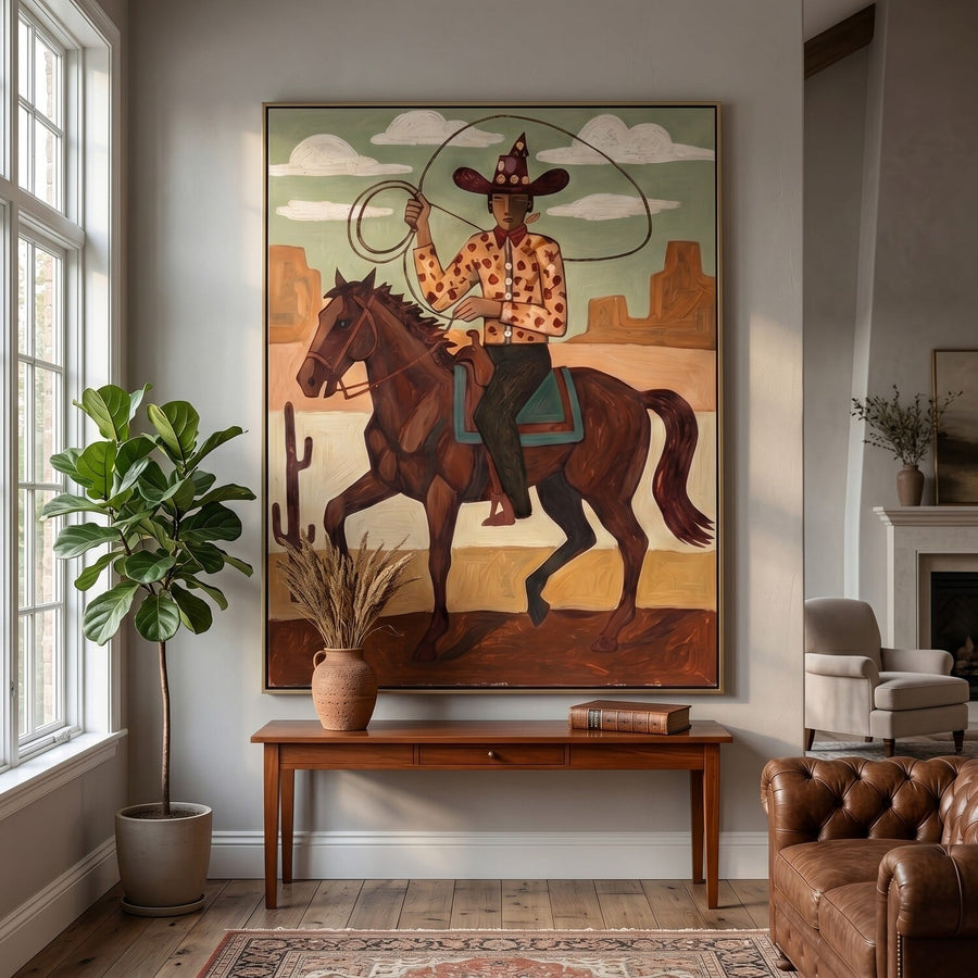 Vintage Americana Art | Canyon Lasso
