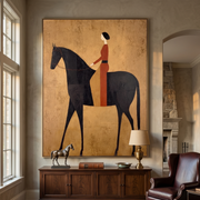 Vintage Americana Art | Crimson Elegance