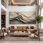 3D Texture Abstract Art｜Layered Wave Abstract Wall Art