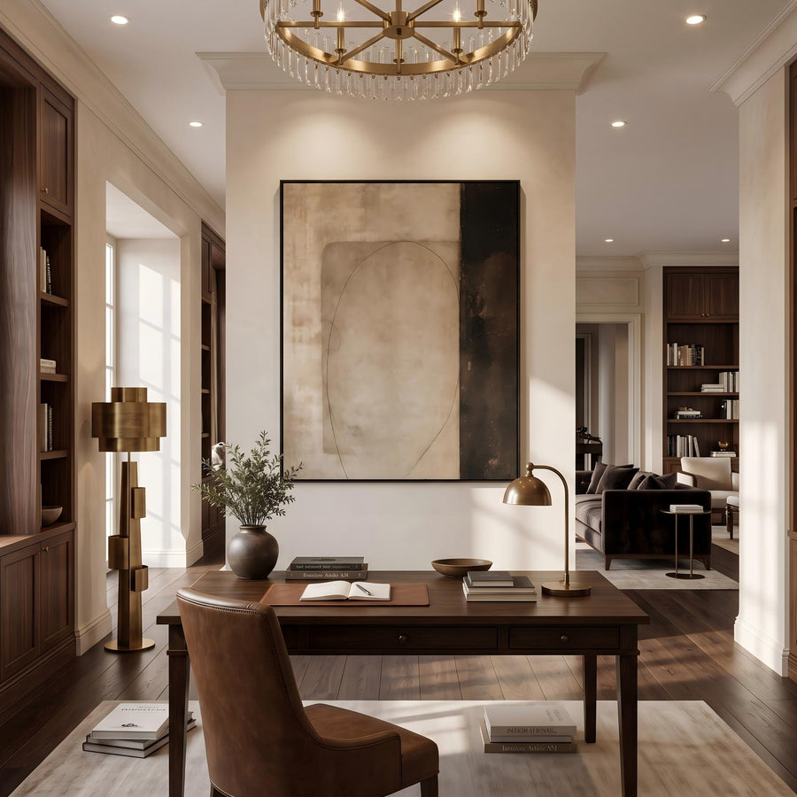 Wabi-Sabi Art｜Earth‑Tone Minimalist Abstract Wall Art