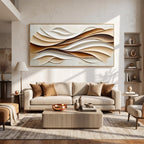 3D-Textured Art｜Layered Wave Wall Art