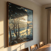 Impressionist Art | Nocturnal Harbor Glow