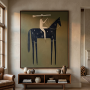 Vintage Americana Art | Starred Rider