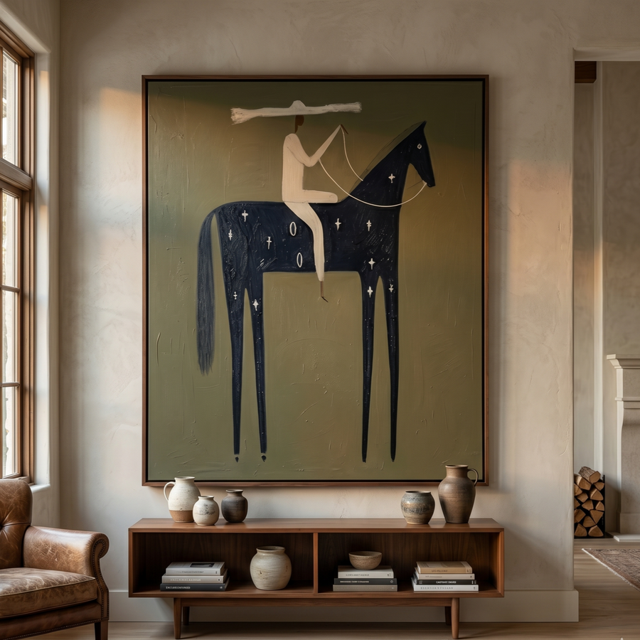 Vintage Americana Art | Starred Rider