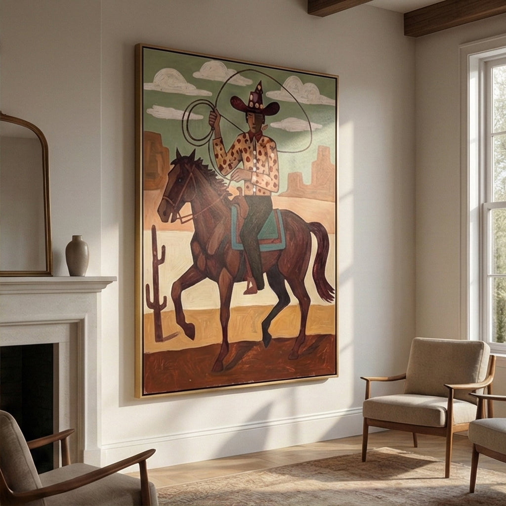 Vintage Americana Art | Canyon Lasso