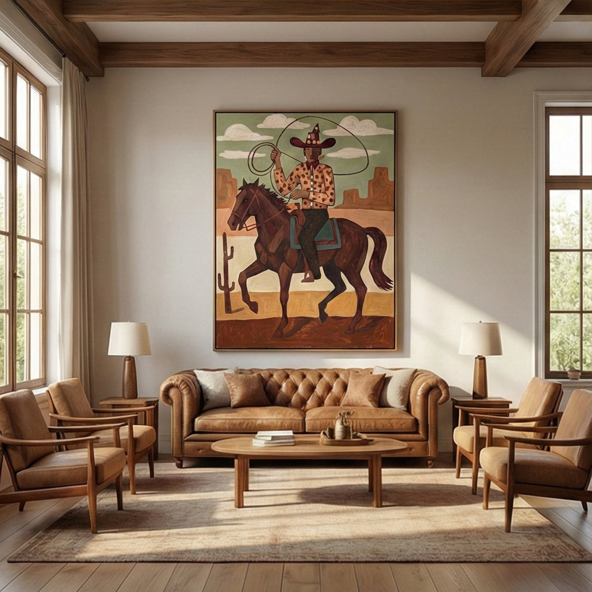 Vintage Americana Art | Canyon Lasso