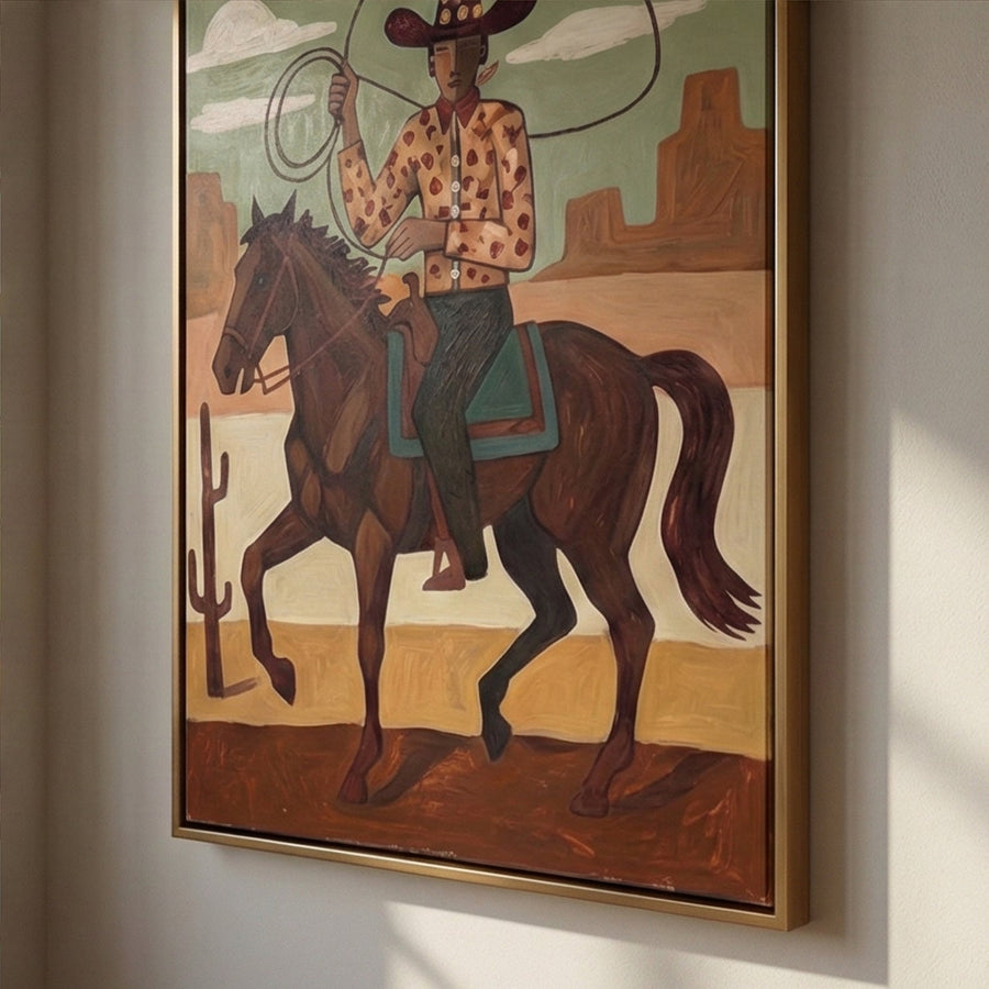 Vintage Americana Art | Canyon Lasso