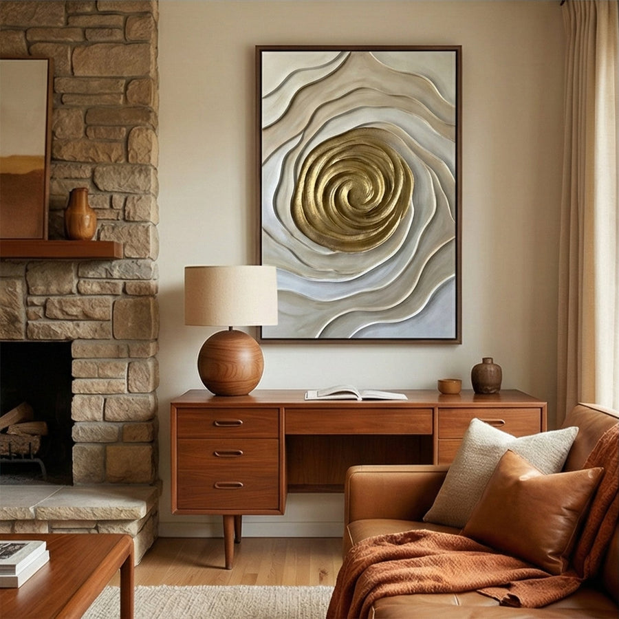 Contemporary Luxe Art | Golden Vortex