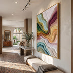 3D-Textured Art｜Multicolor Layer Flow Abstract Wall Painting