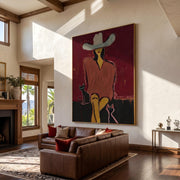 POP Art | Western Woman and Cat