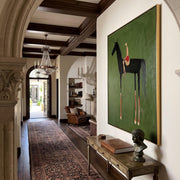 Abstract Art｜Black Horse & Rider Wall Art