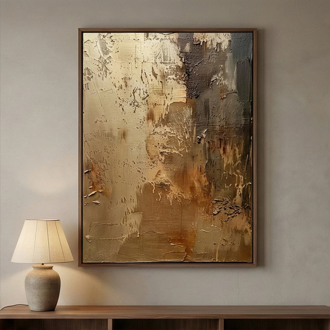 Wabi-Sabi Art | Golden Texture Flow