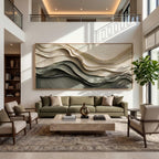 3D Texture Abstract Art｜Layered Wave Abstract Wall Art