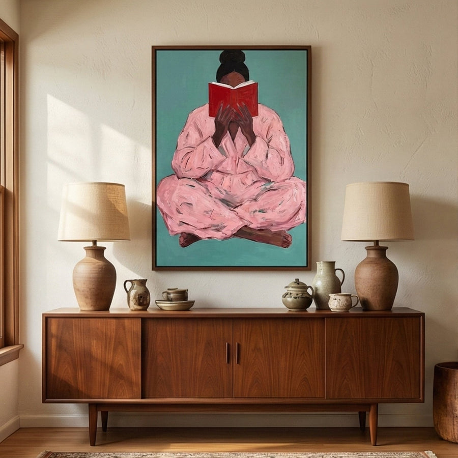 Surreal Art | Cozy-Reading in Pink