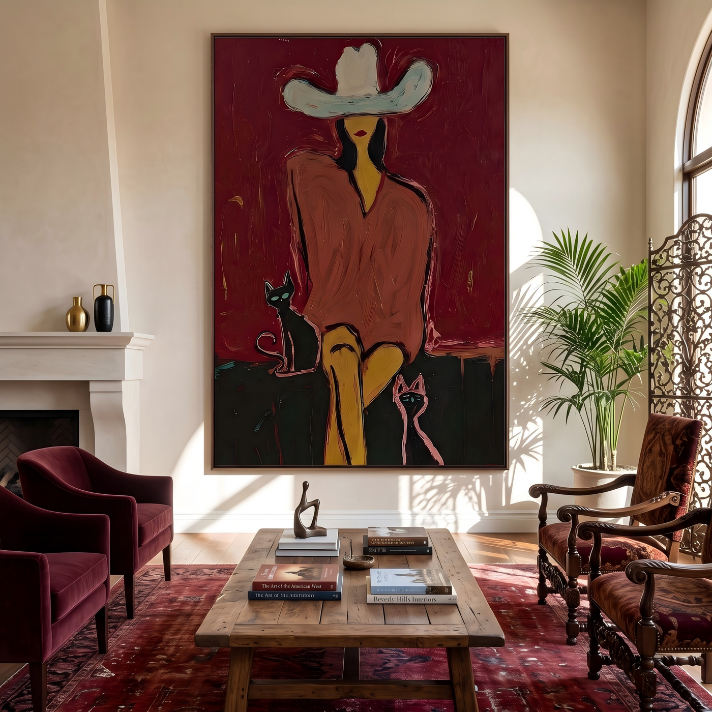 POP Art | Western Woman and Cat