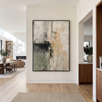 Wabi‑Sabi Art｜Sage Green Beige Textured Abstract Wall Painting