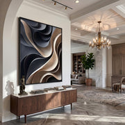 3D-Textured Art｜Layered Wave Wall Art