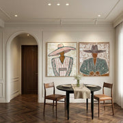 Vintage Americana Art | Dialogue in Pastel