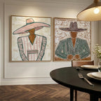 Vintage Americana Art | Dialogue in Pastel