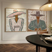 Vintage Americana Art | Dialogue in Pastel