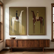Vintage Americana Art |  Guardians' Pause