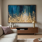 Contemporary Luxe Art |Golden Cascade