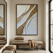 Contemporary Luxe Art | Textured Gold