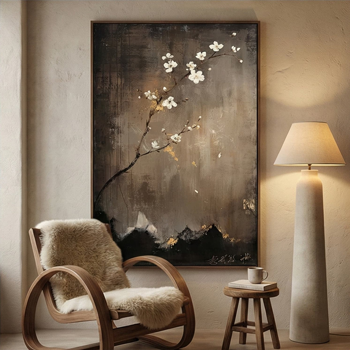Wabi-Sabi Art | Plum Blossom Elegance