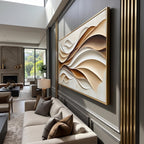 3D-Textured Art｜Layered Wave Wall Art