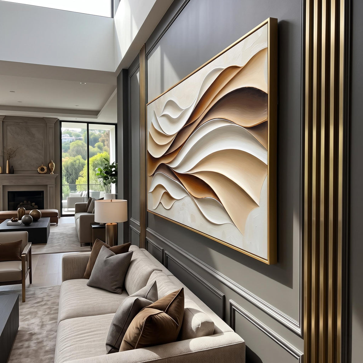 3D-Textured Art｜Layered Wave Wall Art