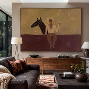Vintage Americana Art | Western Cowboy and Horse