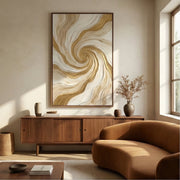 Contemporary Luxe Art | Golden Whirl