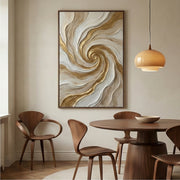 Contemporary Luxe Art | Golden Whirl